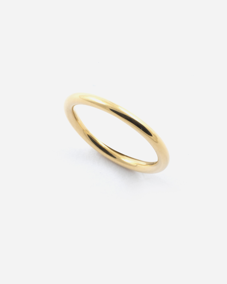 YELLOW GOLD BIG ROUND GUARD RING