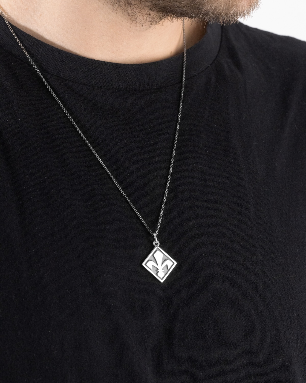 FIORENTINA GIGLIO SILVER RHOMBUS PENDANT