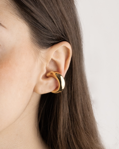 EARCUFF BOLD PLATAEADO ORO 2