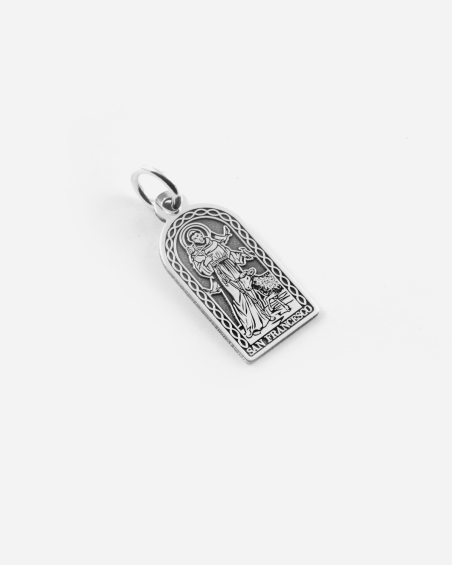 PENDENTIF SAINT FRANÇOIS D'ASSISE EN ARGENT