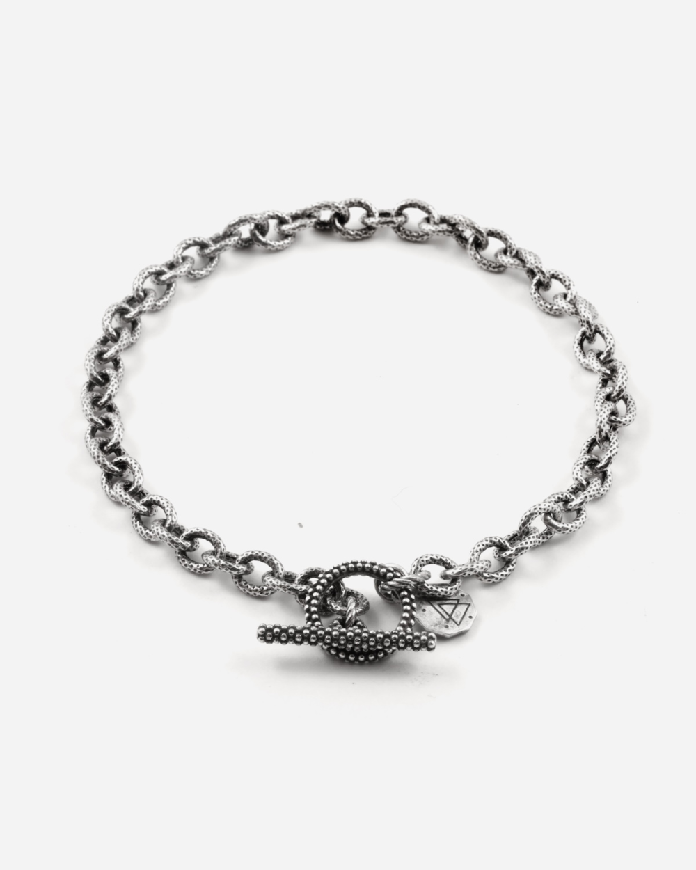 Bracciale Catena Unisex OGM Con Logo In Alluminio Riciclato - Nickel Free - Made In Italy In Vasetto Di Vetro