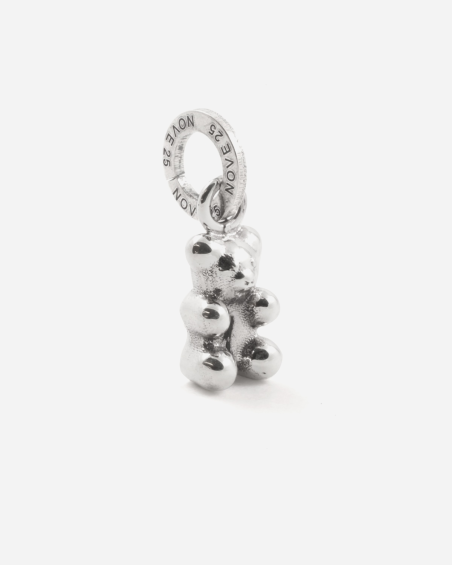 CIONDOLO MINI CHARM ORSETTO GOMMOSO IN ARGENTO