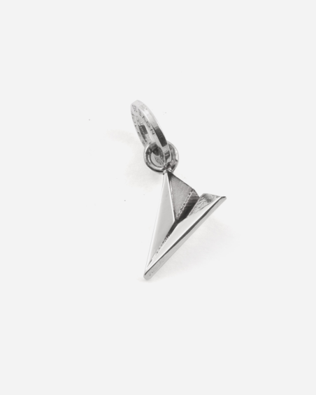 MINI CHARM PENDANT ORIGAM PETIT AVION EN ARGENT