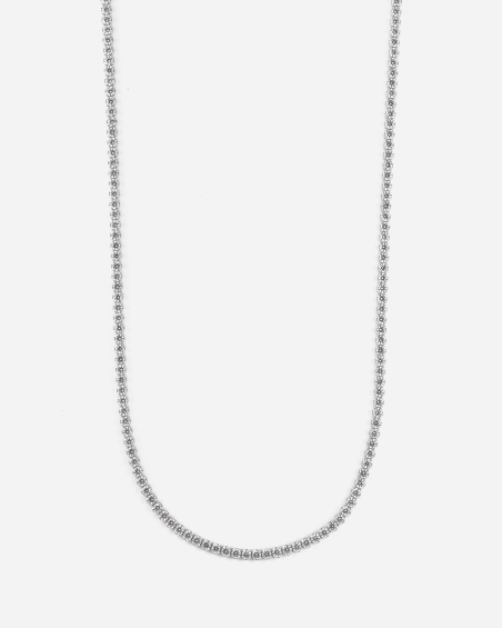 COLLIER TENNIS EN ARGENT AVEC BRILLANTS BLANCS