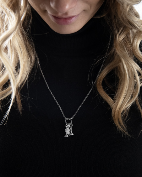 MINI CHARM PENDANT LION EN ARGENT