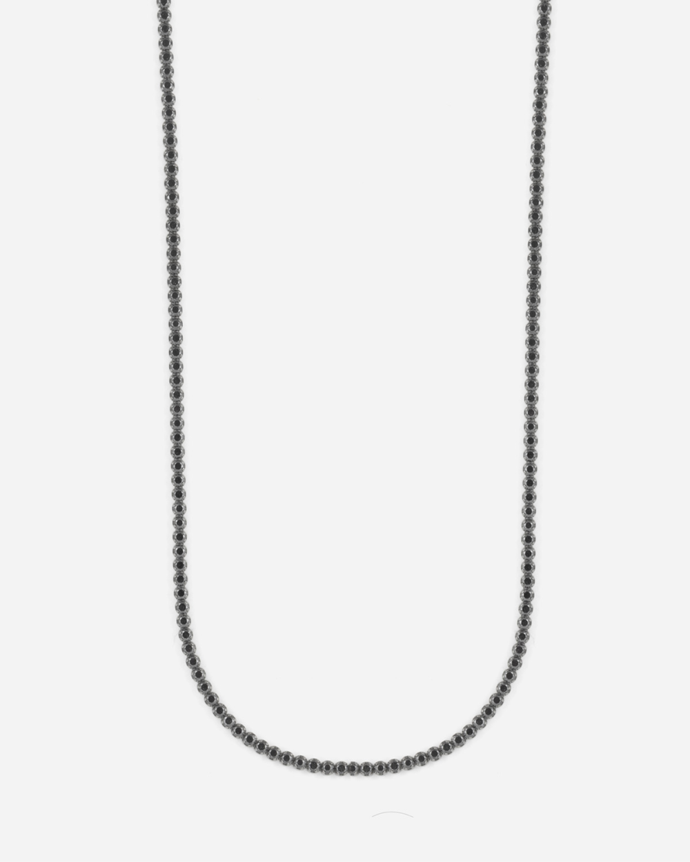 TENNIS NECKLACE WITH BLACK BRILLIANTS