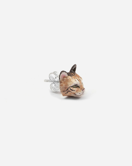 NORWEGIAN FOREST SINGLE EARRING / ENAMELLED