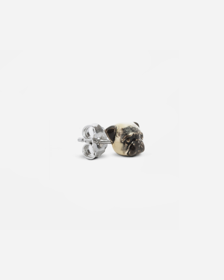 PUG SINGLE EARRING / ENAMELLED