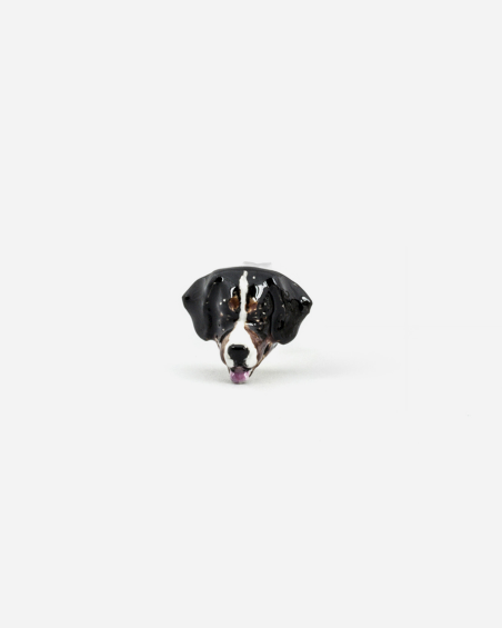 BERNESE MOUNTAIN DOG SINGLE EARRING / ENAMELLED