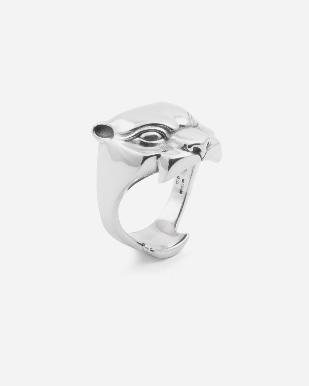 ANELLO PANTERA LISCIA PANTHER IN ARGENTO