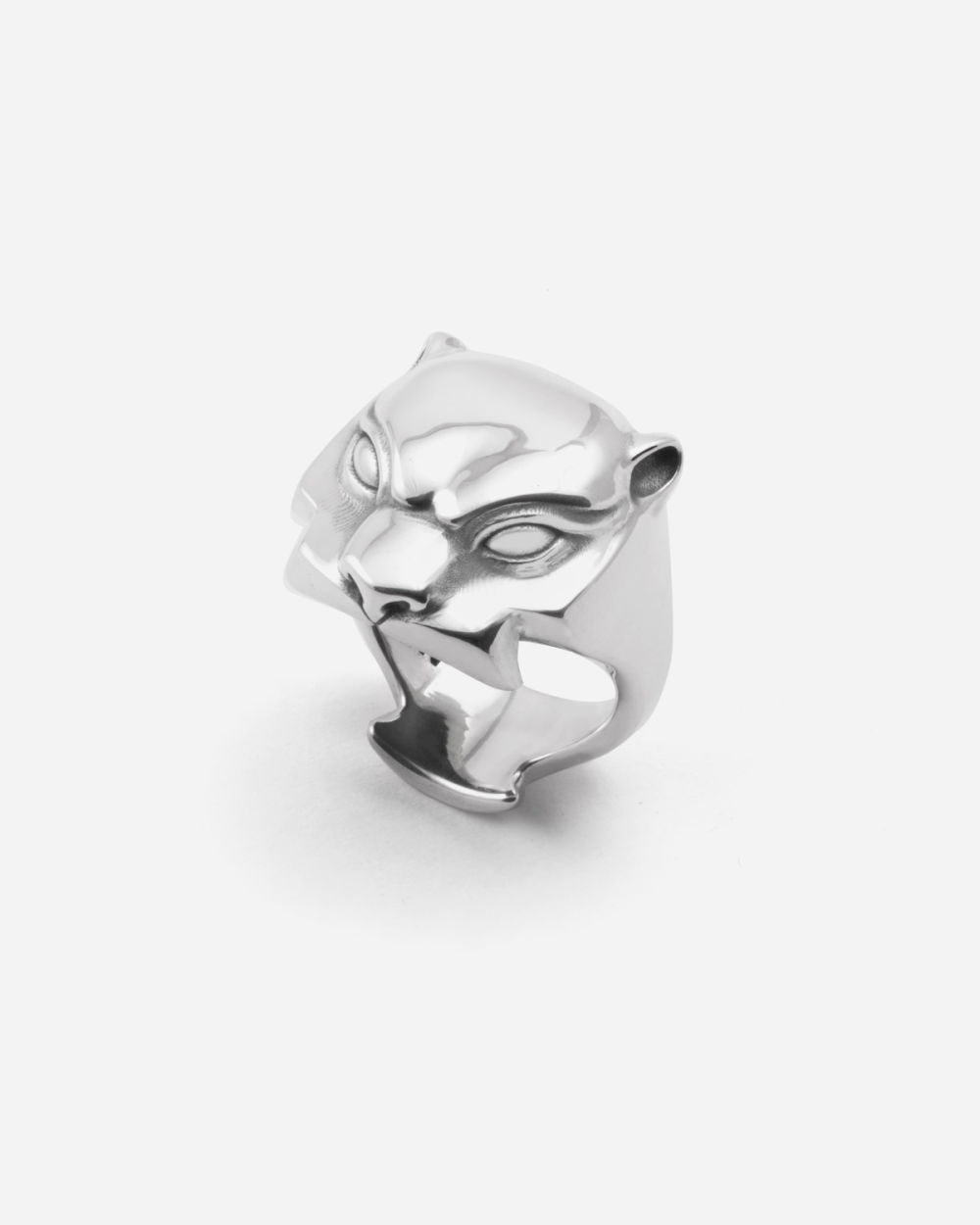 ANELLO PANTERA LISCIA PANTHER IN ARGENTO