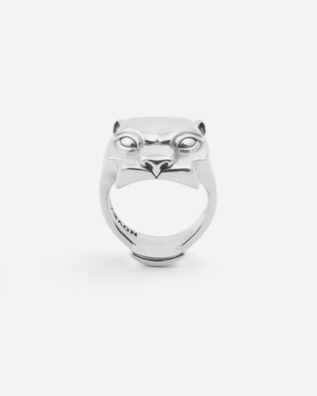 BAGUE PANTHÈRE PANTHER EN ARGENT