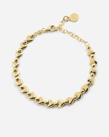 PULSERA CORAZONES GOLDEN...