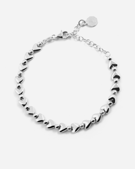 ARMBAND MIT HERZEN SILVER...