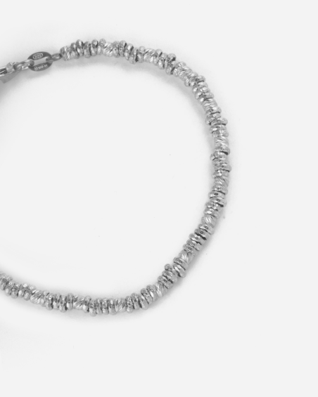 BRACCIALE ANELLINI DIAMANTATI IN ARGENTO