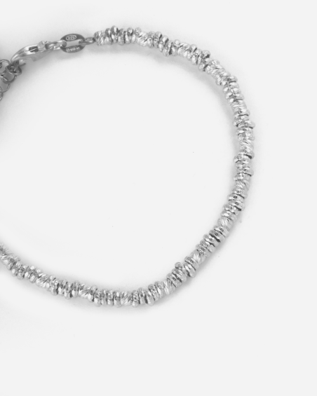 BRACCIALE ANELLINI DIAMANTATI IN ARGENTO