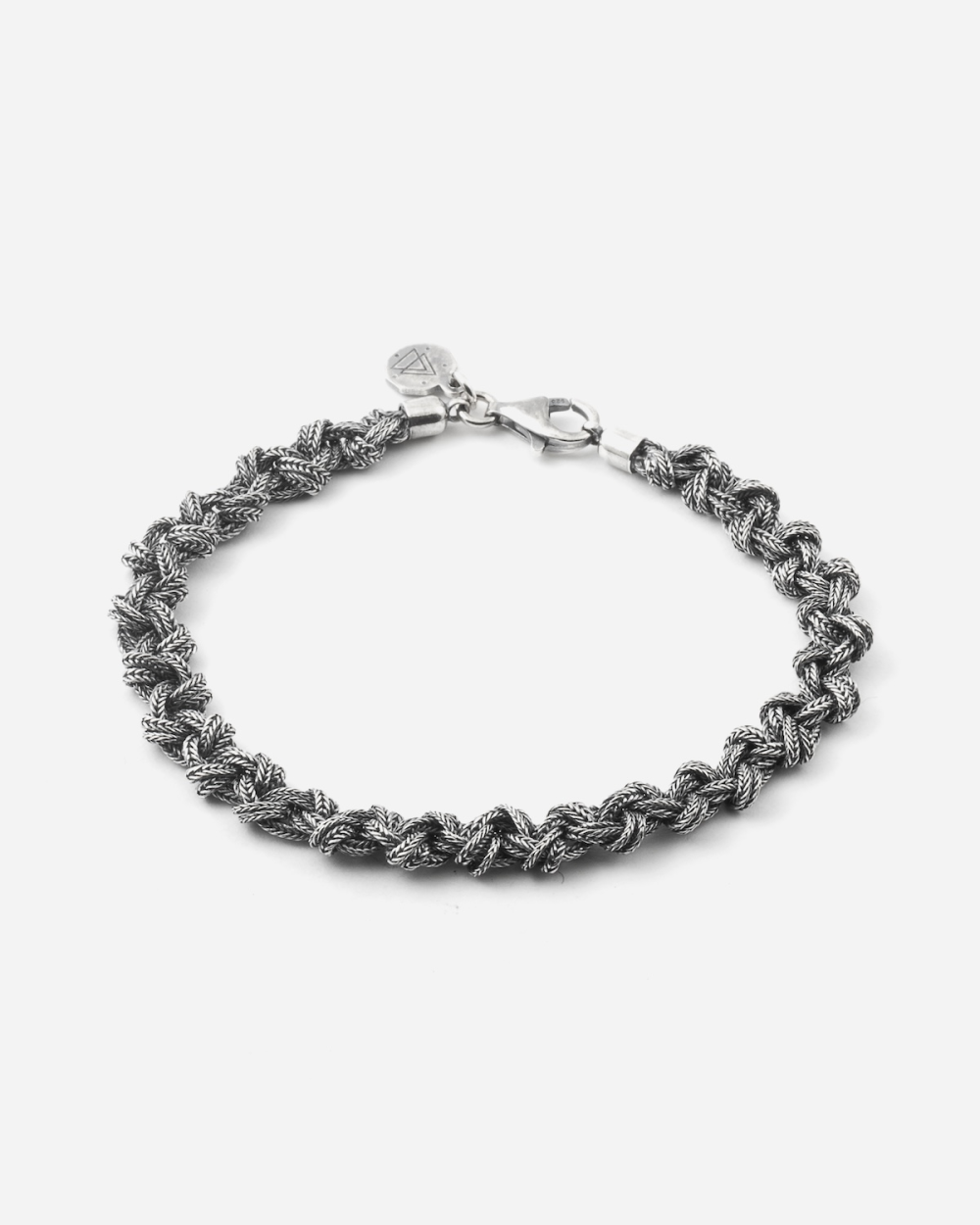 BRACELET TRESSAGE PETITS NŒUDS EN ARGENT