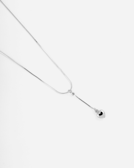 COLLIER CRAVATE CŒUR SILVER HEARTIE EN ARGENT