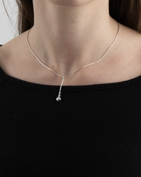 COLLIER CRAVATE CŒUR SILVER HEARTIE EN ARGENT