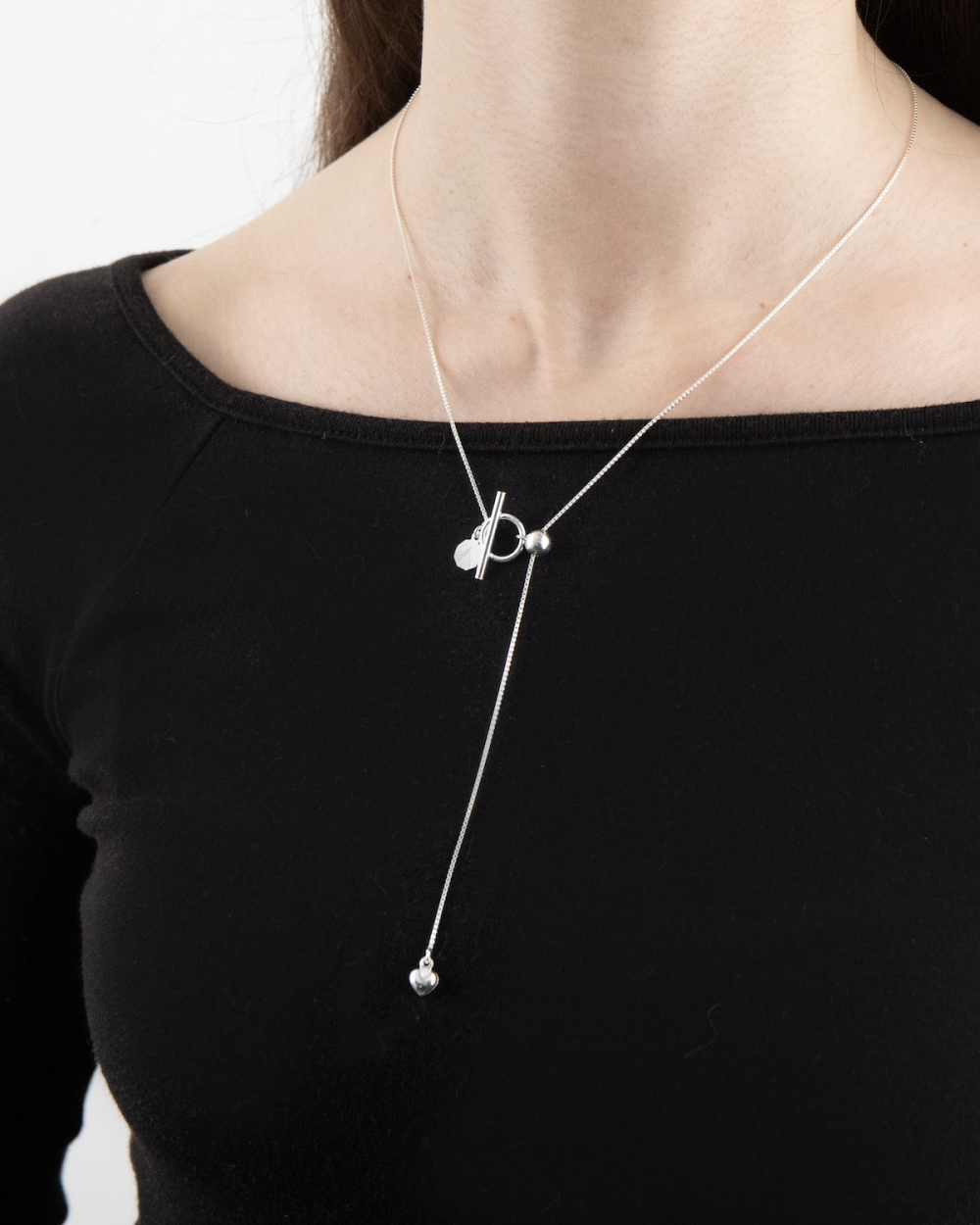 COLLANA CRAVATTINO CON T-BAR SILVER...