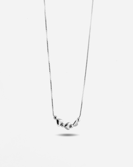 COLLIER CHOKER CŒURS SILVER...