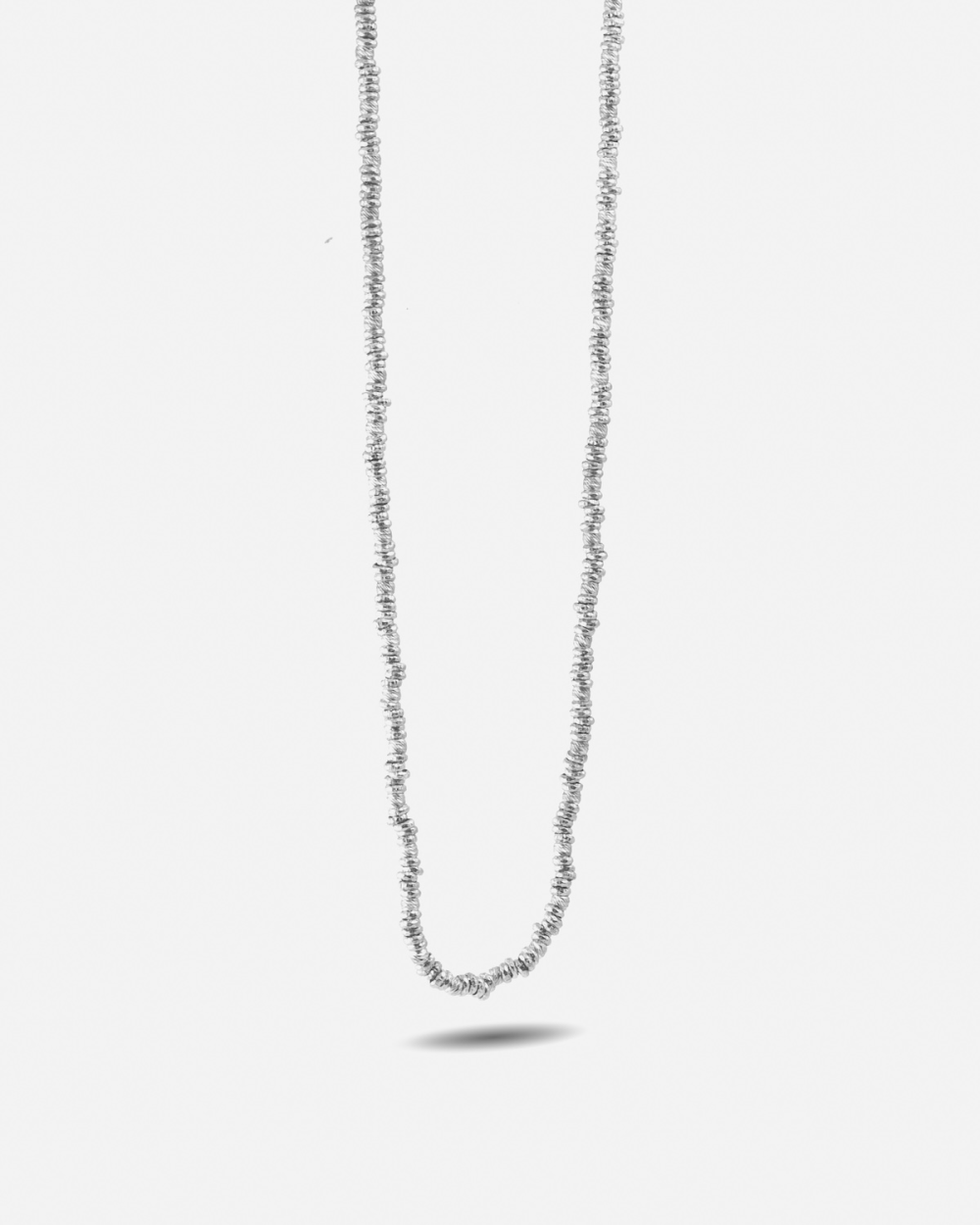 COLLIER MINI ANNEAUX DIAMANTÉS EN ARGENT