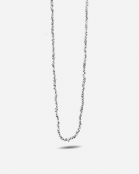 COLLIER MINI ANNEAUX DIAMANTÉS EN ARGENT