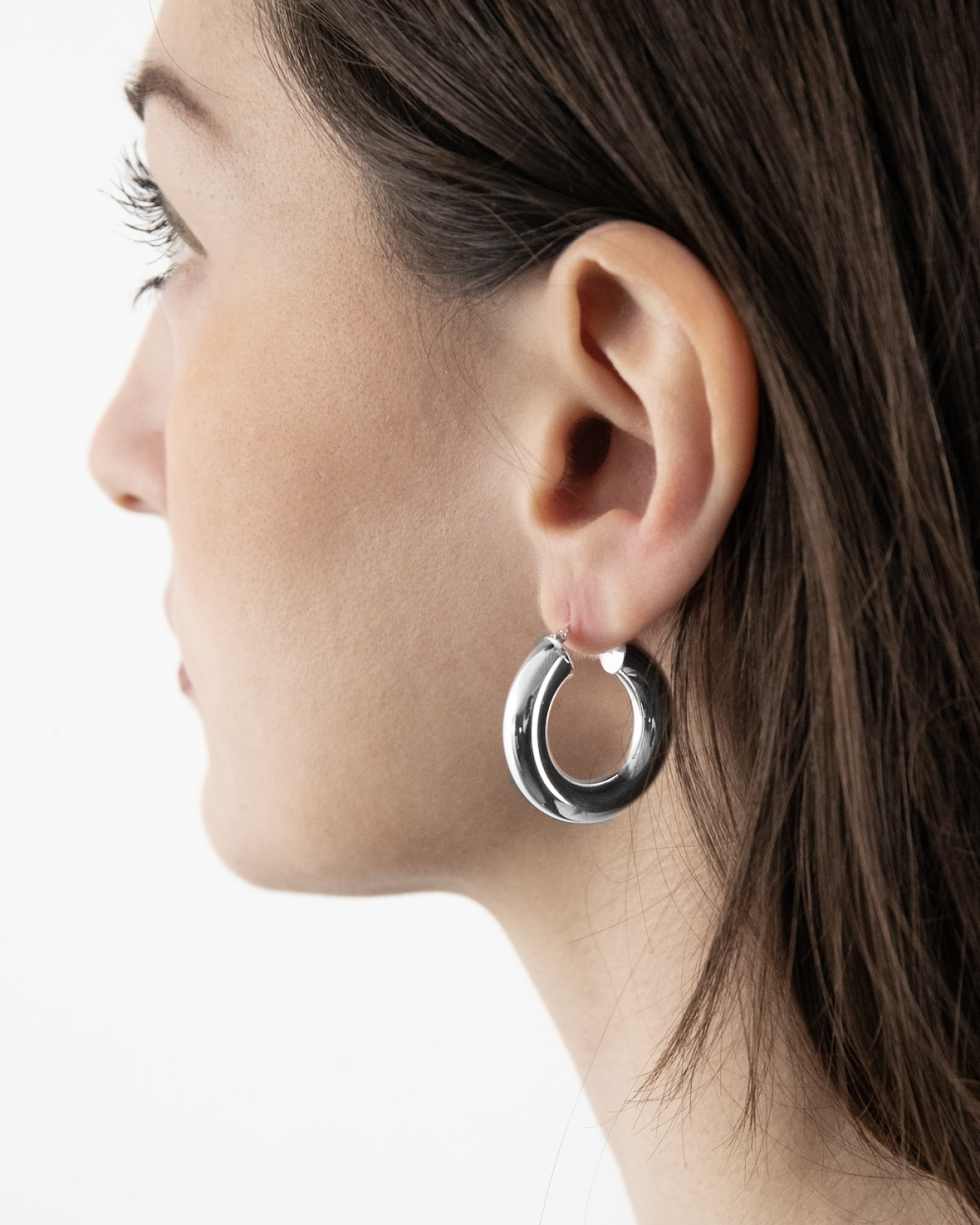 Laimons Orecchini A Cerchio Donna – Argento Sterling 925, Rotoli Aperti 6 Mm, Lucidi, Con Zirconi, Confezione Regalo, Gioiello Di Qualità