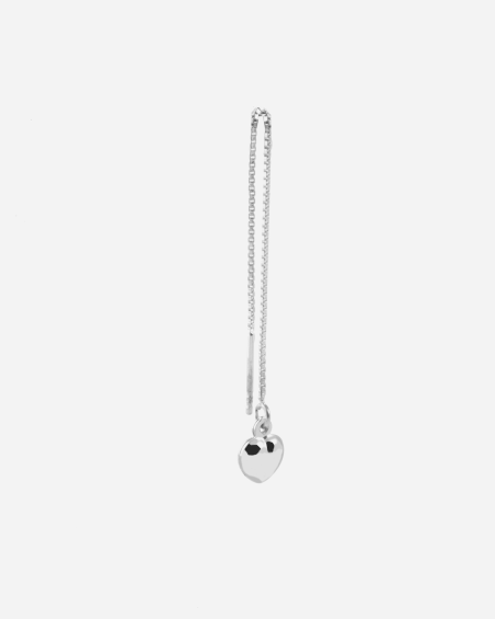 ORECCHINO PENDENTE CON CATENA SILVER LOVE ROPE IN ARGENTO