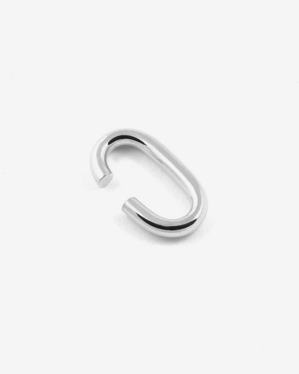 EAR CUFF OVAL HILO 4 MM DE PLATA