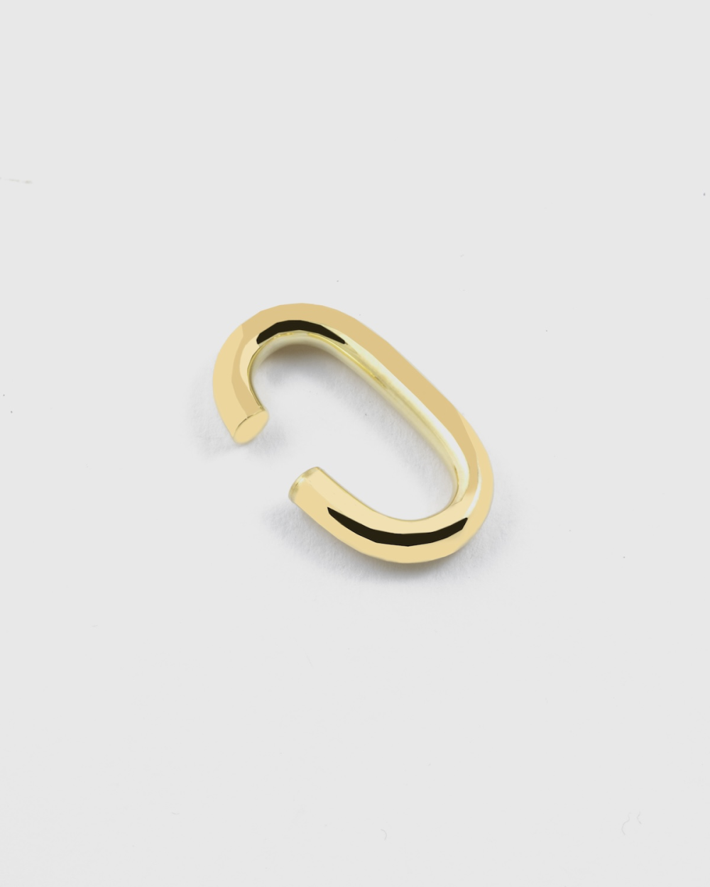 EAR CUFF OVAL HILO 4 MM PLATEADO ORO