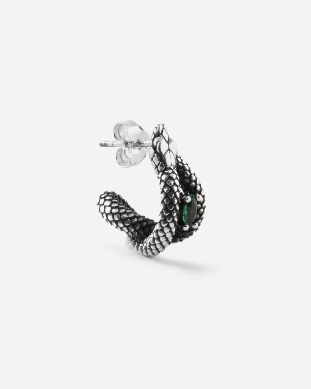 POISONED SNAKE HOOP EARRING WITH...