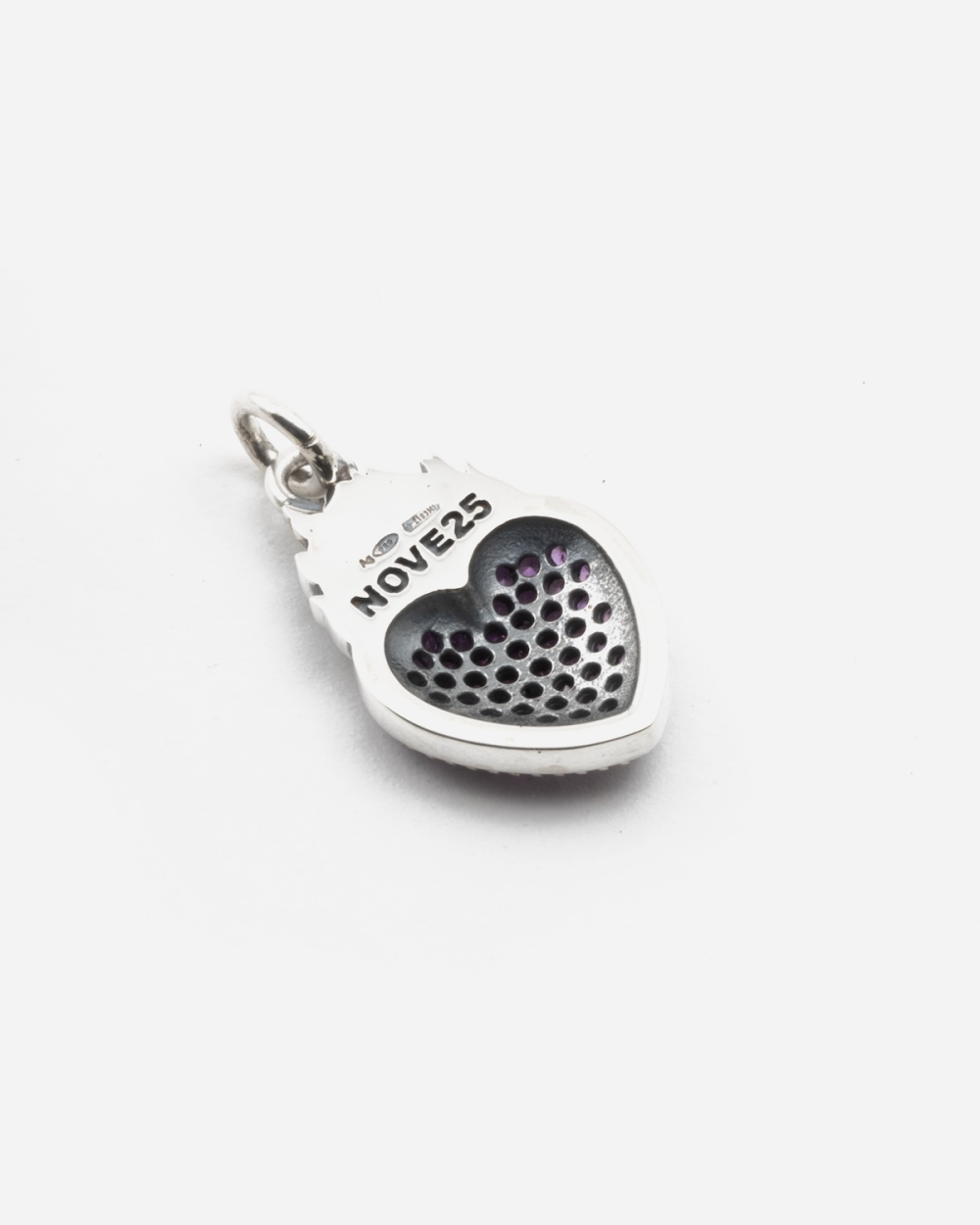 GLITTERING EX-VOTO HEART PENDANT WITH...