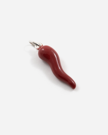 ANHÄNGER CHARM LUCKY HORN MIT ROTE EMAILLE