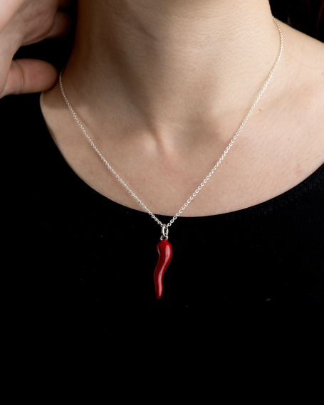 LUCKY HORN PENDANT WITH RED... 2