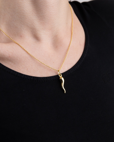 GOLD PLATED LUCKY HORN PENDANT