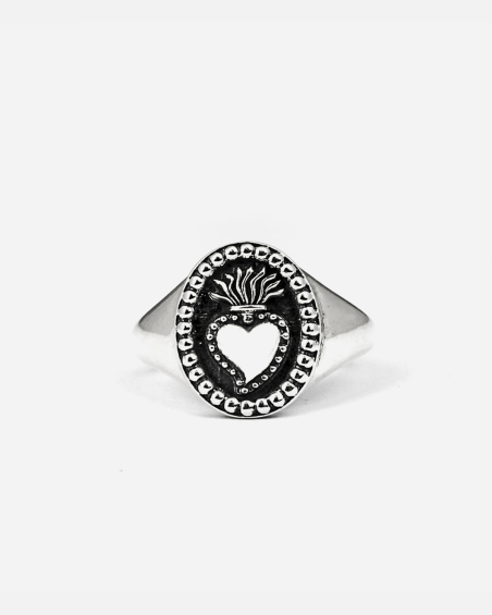 ANILLO CHEVALIER OVAL CORAZÓN EX-VOTO