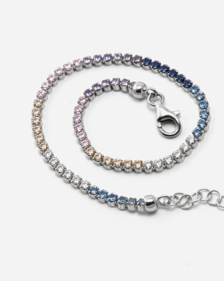ARMBAND TENNIS GRADIENT MIT MULTICOLOR STEINEN