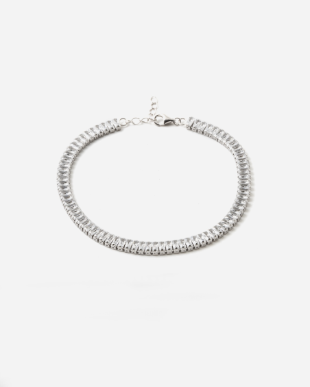BRACELET TENNIS SPRING DROPS BOLD EN ARGENT AVEC PIERRES BLANCHES