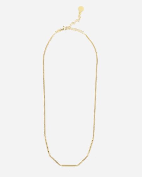COLLIER GOLDEN BARS PLAQUÉ OR