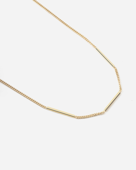 COLLIER GOLDEN BARS PLAQUÉ OR