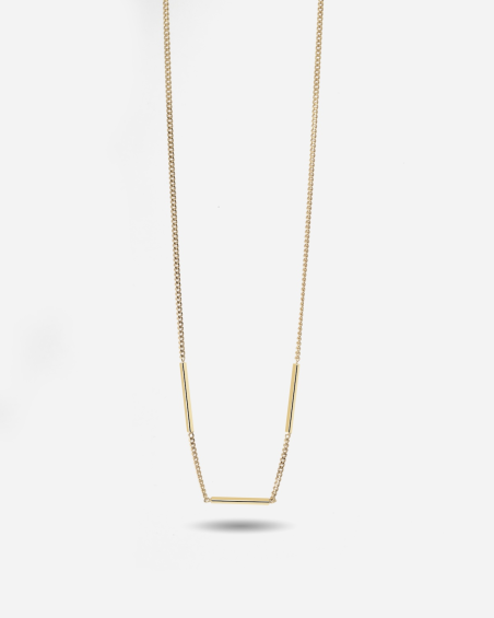 COLLIER GOLDEN BARS PLAQUÉ OR