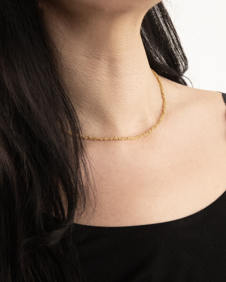 COLLANA FORZATINA INTRECCIATA PLACCATA ORO