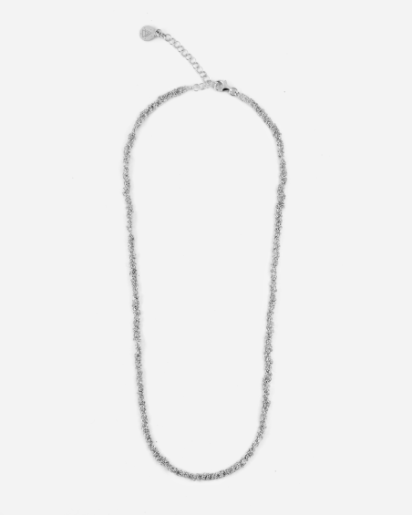 COLLIER CHAÎNE TRESSÉE EN ARGENT