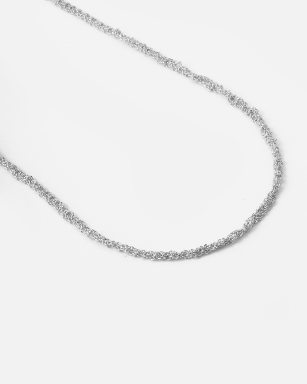 COLLIER CHAÎNE TRESSÉE EN ARGENT