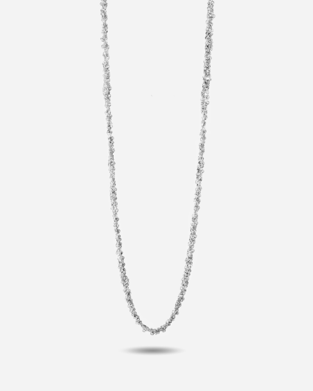COLLIER CHAÎNE TRESSÉE EN ARGENT