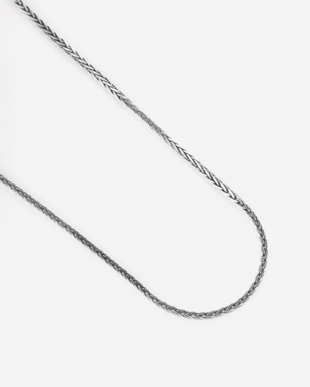 COLLAR TRENZA DIAMOND BRAID DE PLATA