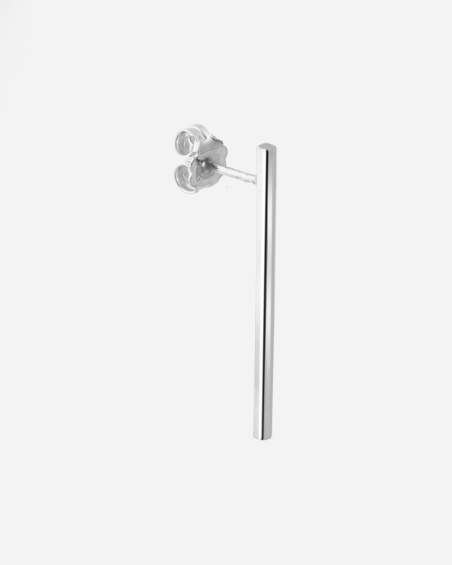 BOUCLE D'OREILLE SILVER SINGLE BAR EN ARGENT