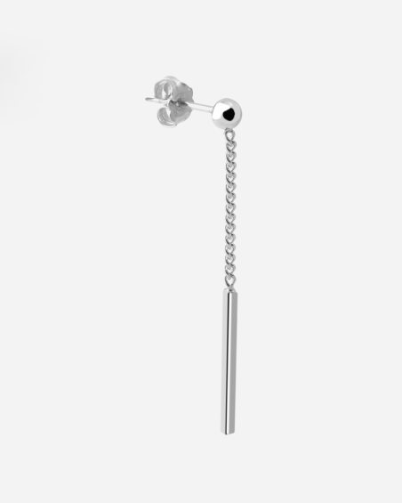 ORECCHINO A LOBO SFERA SILVER EAR BAR IN ARGENTO