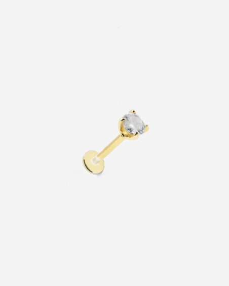 Bello London Orecchini A Clip Hanna – Placcati Oro Con Cristalli Oro, Senza Foro, Misura 1.3x1.3 Cm